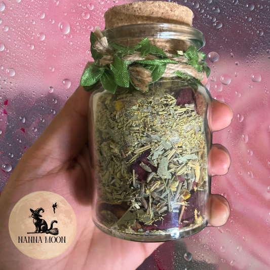 ✨ Nanna Moon Fussbad – 7 Kräuter + Rosenquarz ✨